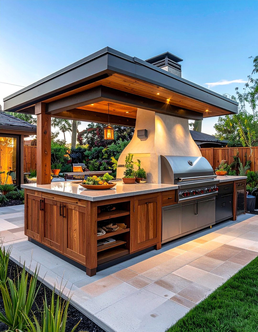 Island Style Pizza Oven Setup - 20 Outdoor Kitchen With Pizza Oven Design Ideas