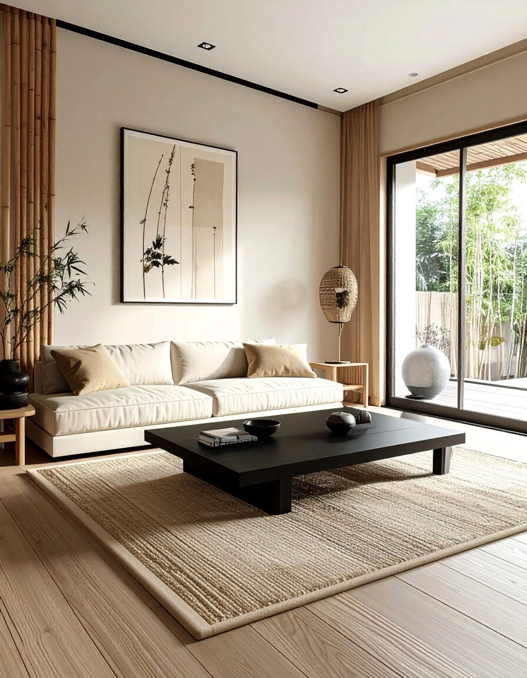 Japandi Style with Muted Tones - 30 Black and Beige Living Room Ideas for a Neutral Palette