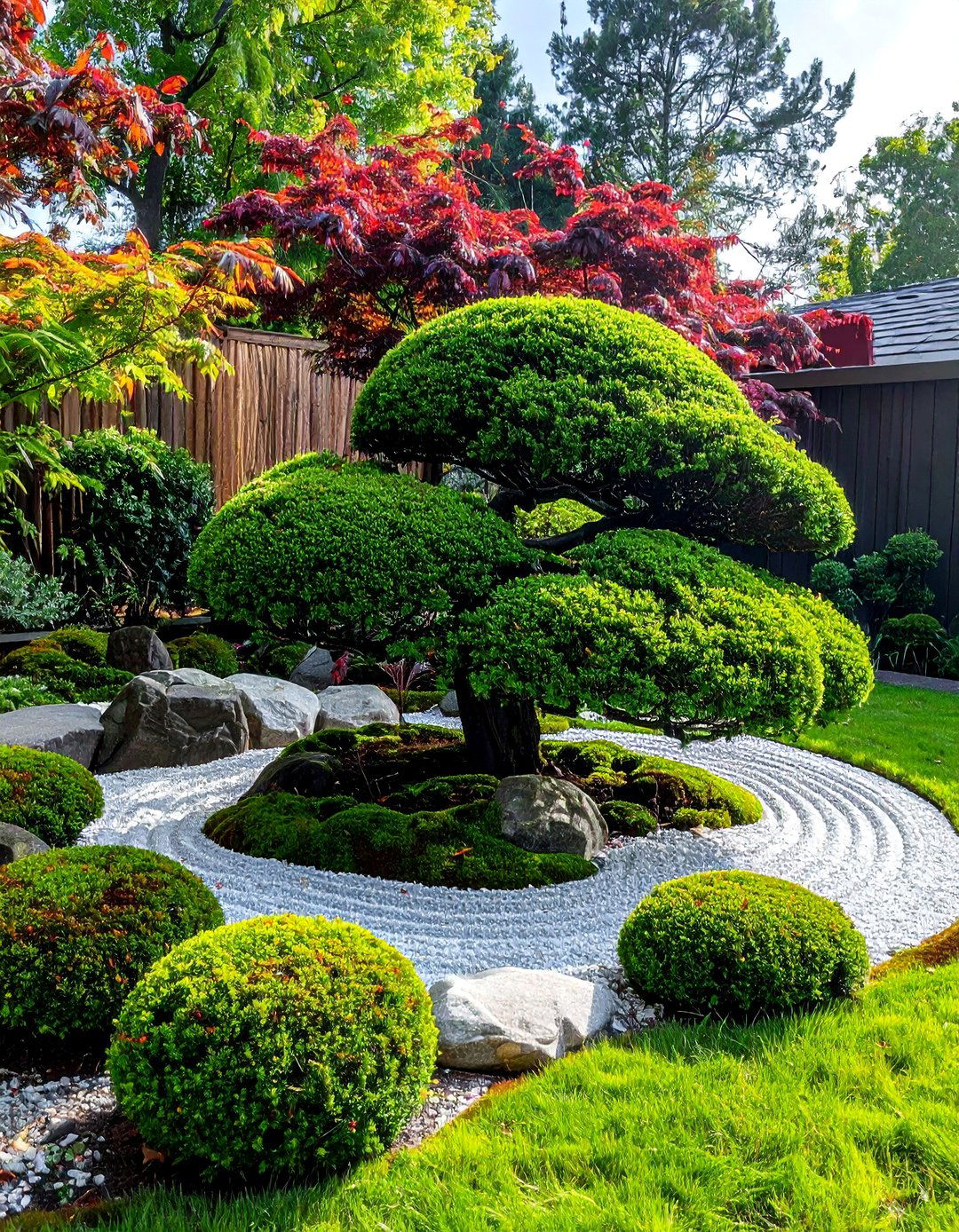 Japanese Inspired Cloud Pruned Boxwood Shrubs - 20 Front Yard Boxwood Shrubs for Elegant Landscaping