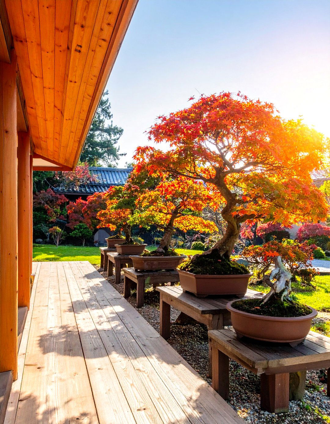 Japanese Maple Bonsai Display Area - 40 Japanese Garden Ideas for a Serene Outdoor Retreat