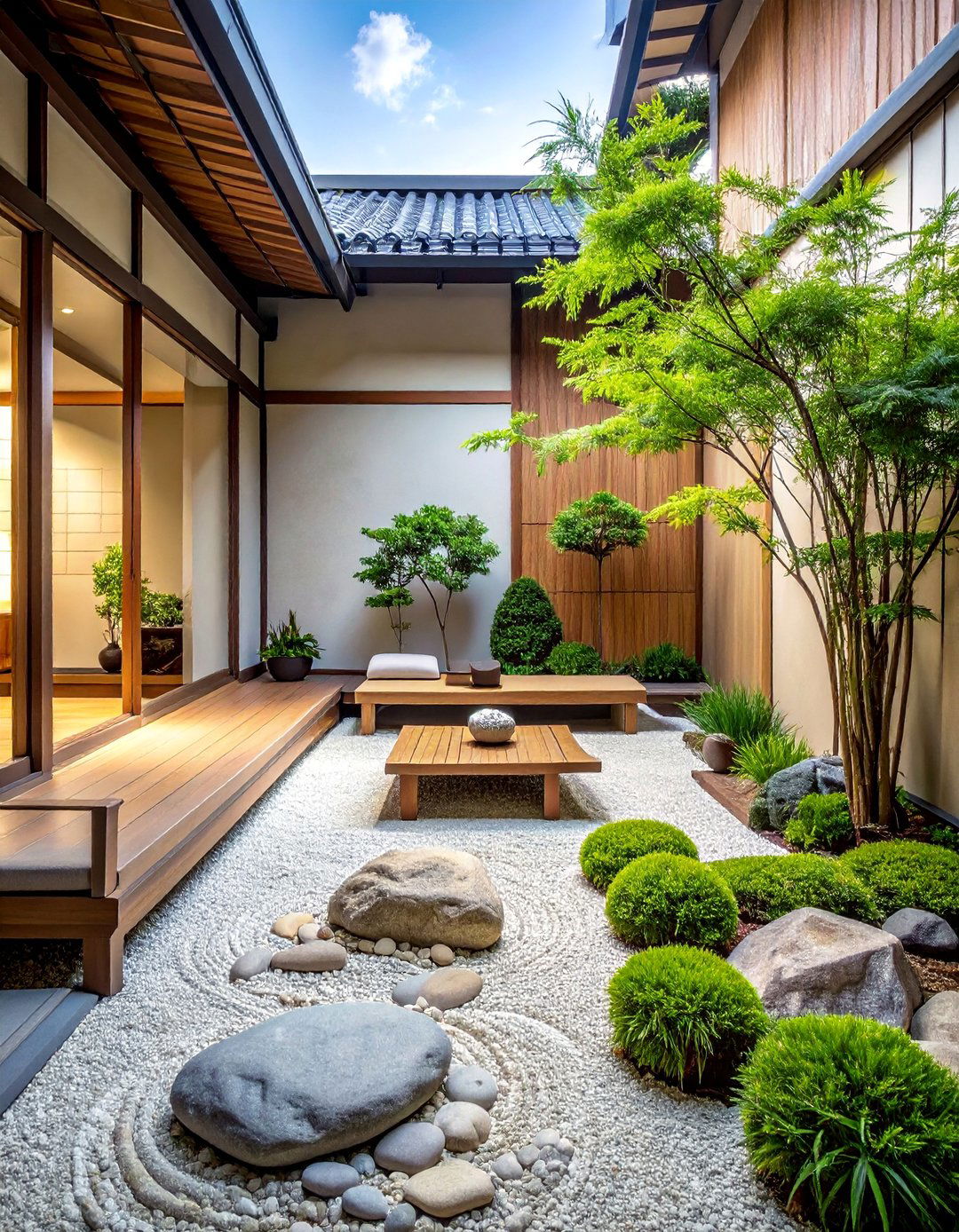 Japanese Minimalist Zen Space - 40 Patio Decor Ideas to Refresh Your Outdoor Space