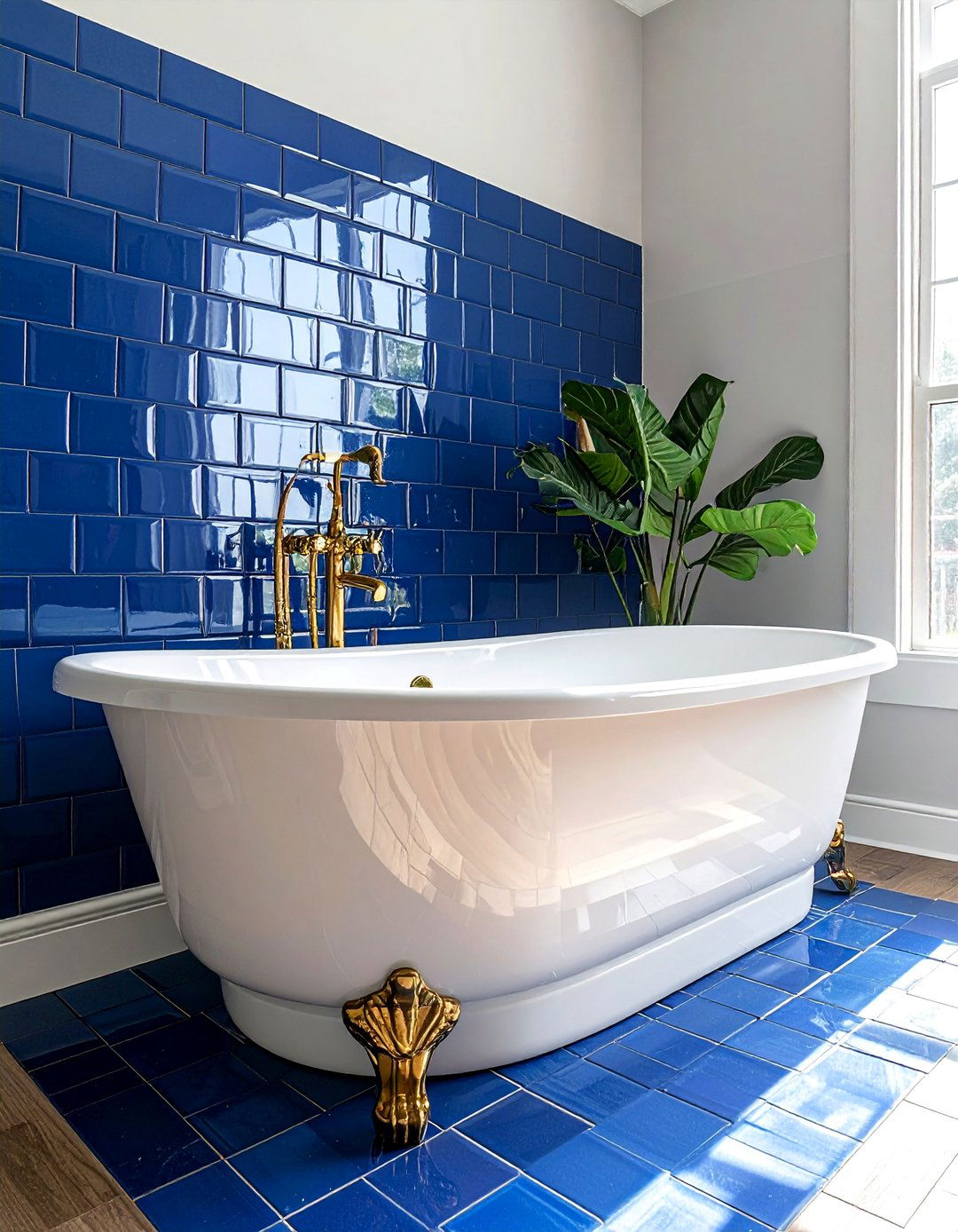 Jewel Toned Bathtub Tiles - 40 Bathtub Tile Ideas for a Stunning Bathroom