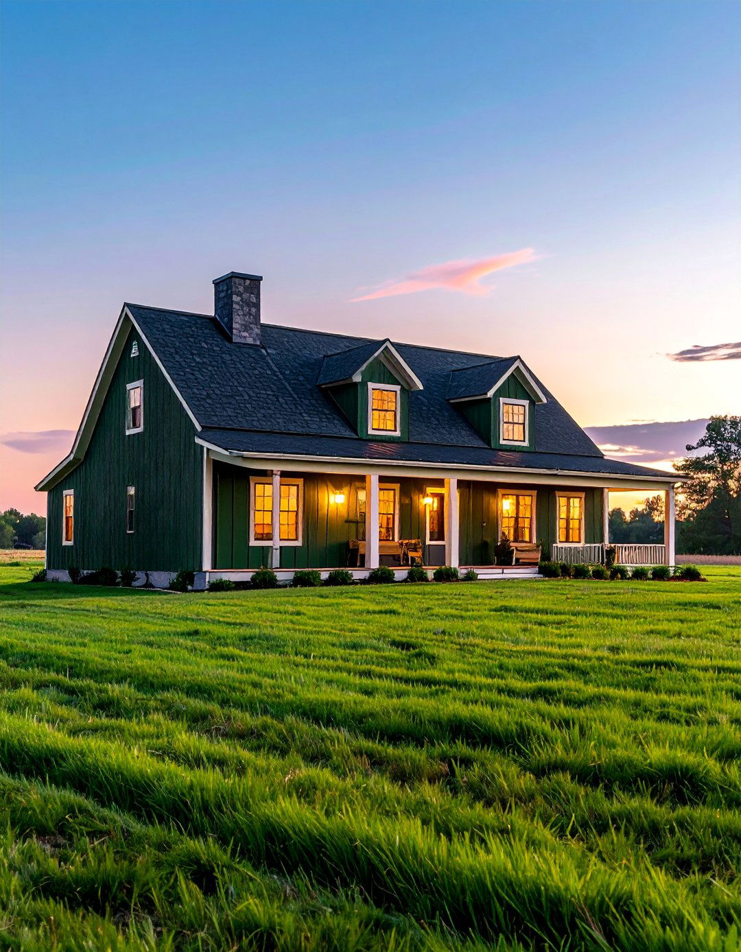 Juniper Green Farmhouse Exterior - 25 Farmhouse Green Exterior Home Ideas for Curb Appeal