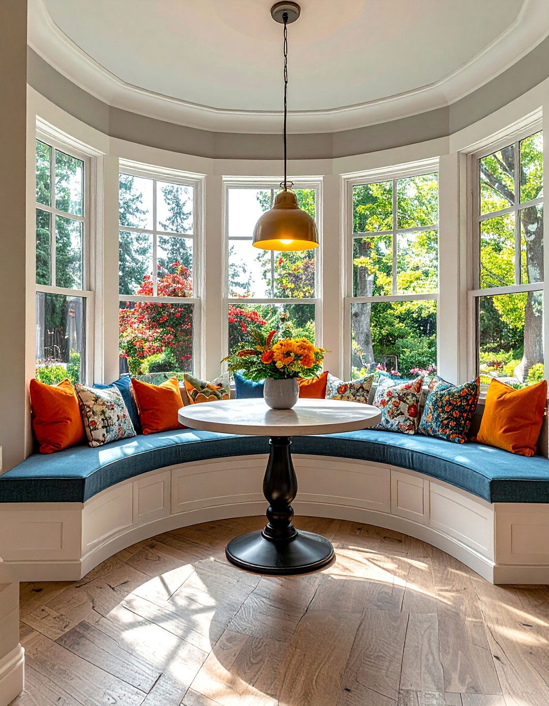 Kitchen Breakfast Nook Setup - 40 Bay Window Ideas to Brighten Your Home