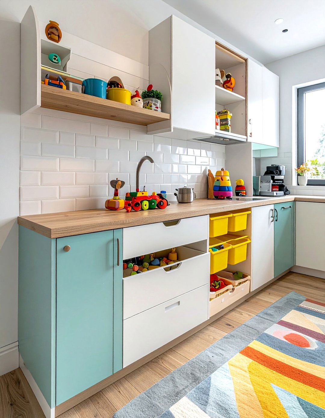 Kitchen Cabinet Play Areas - 40 Toy Storage Ideas to Keep Your Home Organized