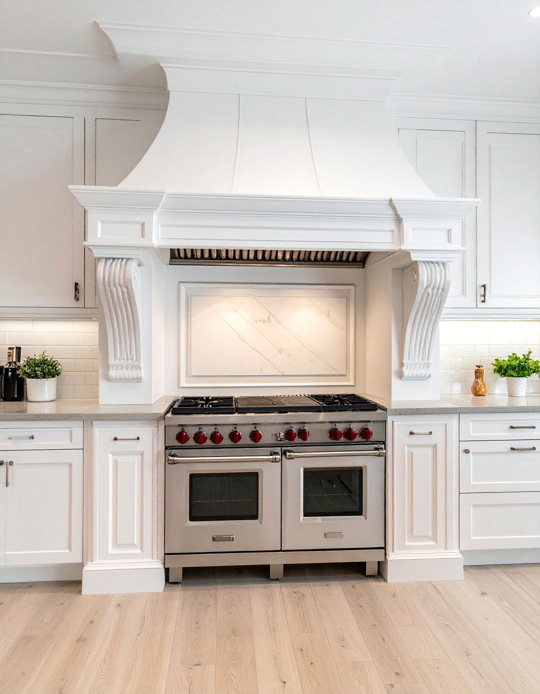 Kitchen Stove Alcove with Corbel Supports - 20 Kitchen Stove Alcove Ideas for a Cozy Cooking Nook