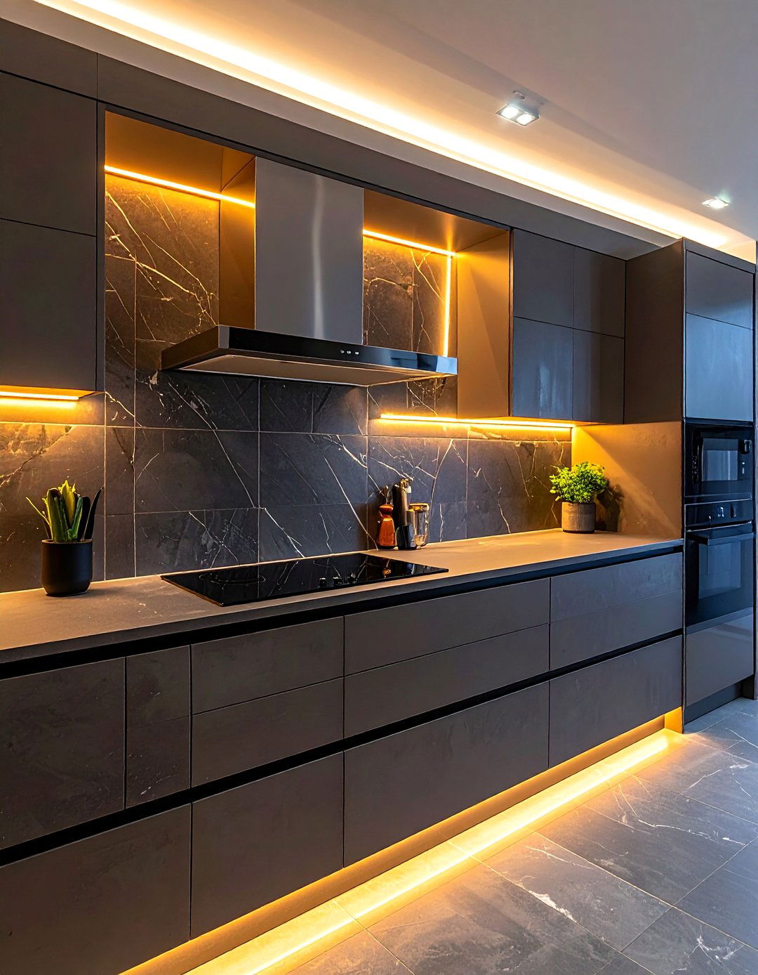 Kitchen Stove Alcove with Integrated Lighting - 20 Kitchen Stove Alcove Ideas for a Cozy Cooking Nook