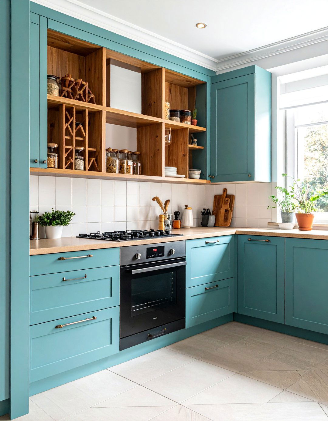Kitchen Stove Alcove with Integrated Spice Racks - 20 Kitchen Stove Alcove Ideas for a Cozy Cooking Nook
