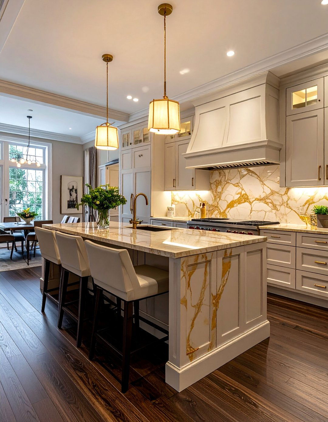 Kitchens With Dark Wood Floors and Marble Countertops - 25 Kitchens With Dark Wood Floors for Elegant Spaces