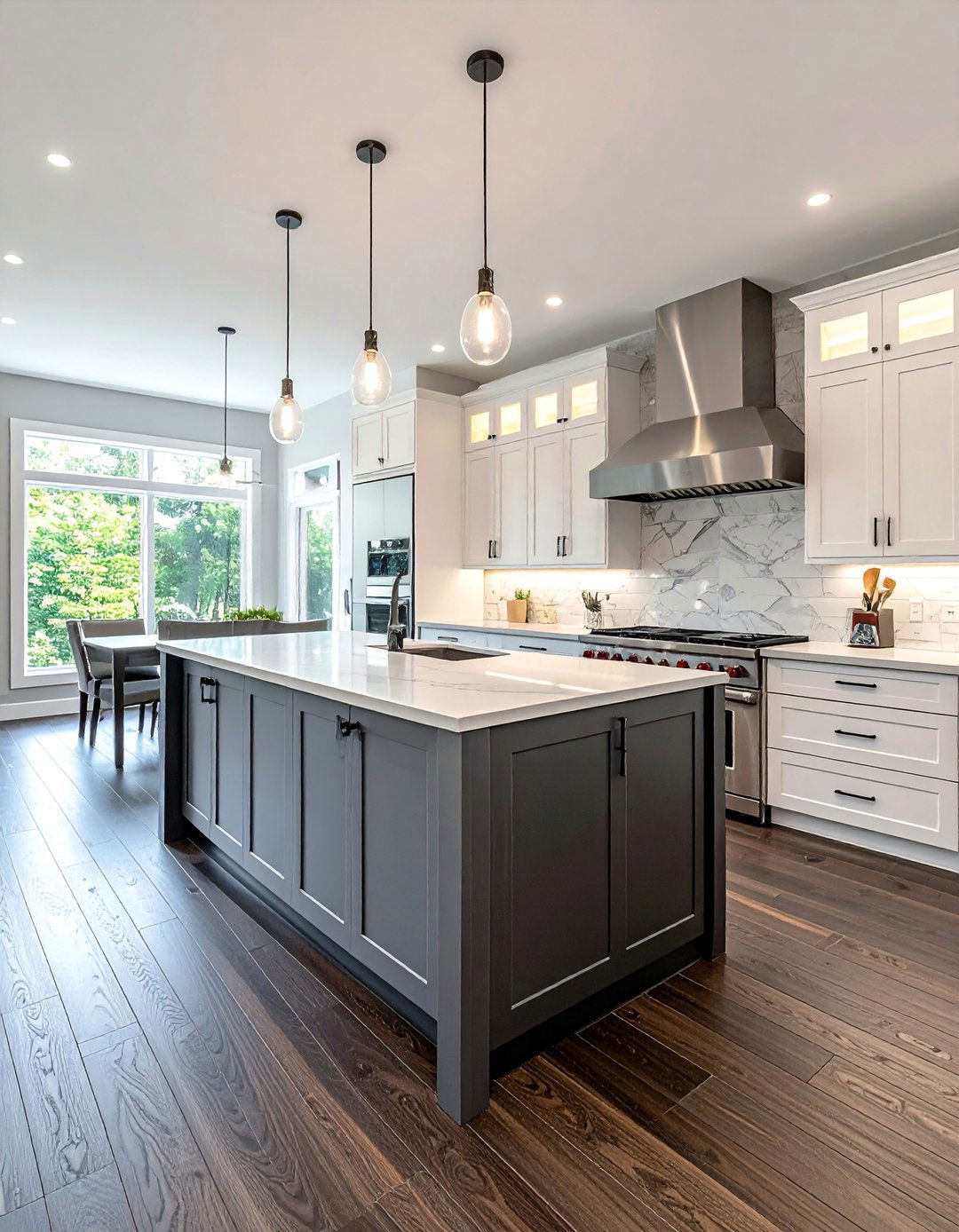 Kitchens With Dark Wood Floors and Quartz Countertops - 25 Kitchens With Dark Wood Floors for Elegant Spaces