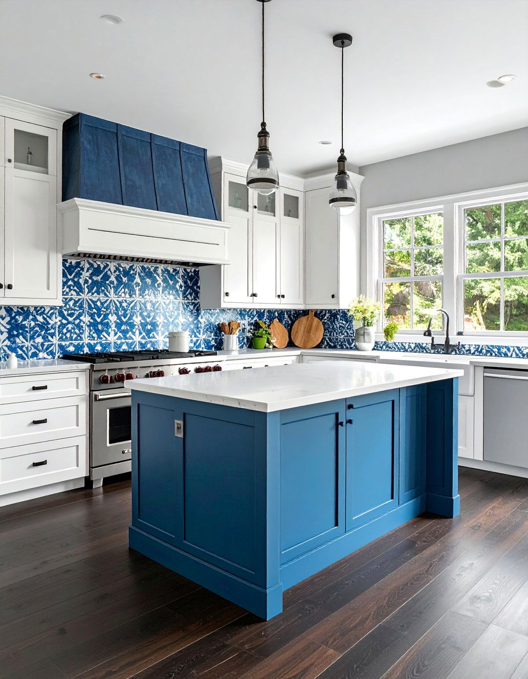 Kitchens With Dark Wood Floors and a Patterned Backsplash - 25 Kitchens With Dark Wood Floors for Elegant Spaces