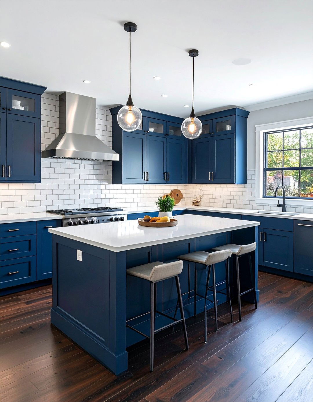 Kitchens With Dark Wood Floors and a Subway Tile Backsplash - 25 Kitchens With Dark Wood Floors for Elegant Spaces