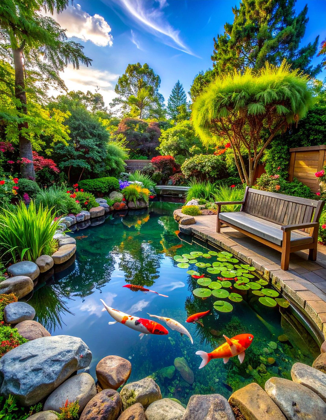 Koi Pond Wildlife Sanctuary - 25 Backyard Oasis Ideas for Relaxing Outdoor Spaces