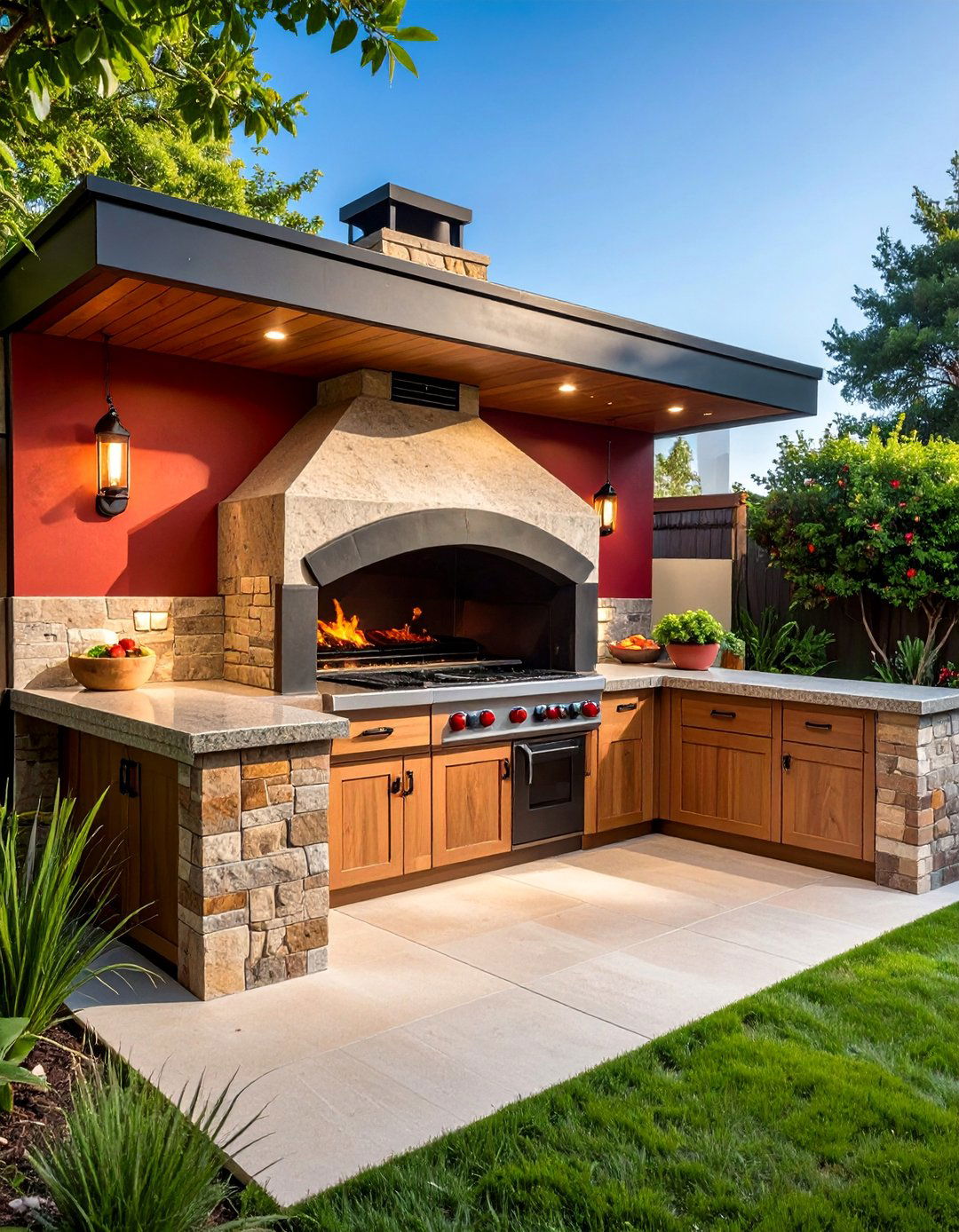 L Shaped Pizza Oven Layout - 20 Outdoor Kitchen With Pizza Oven Design Ideas