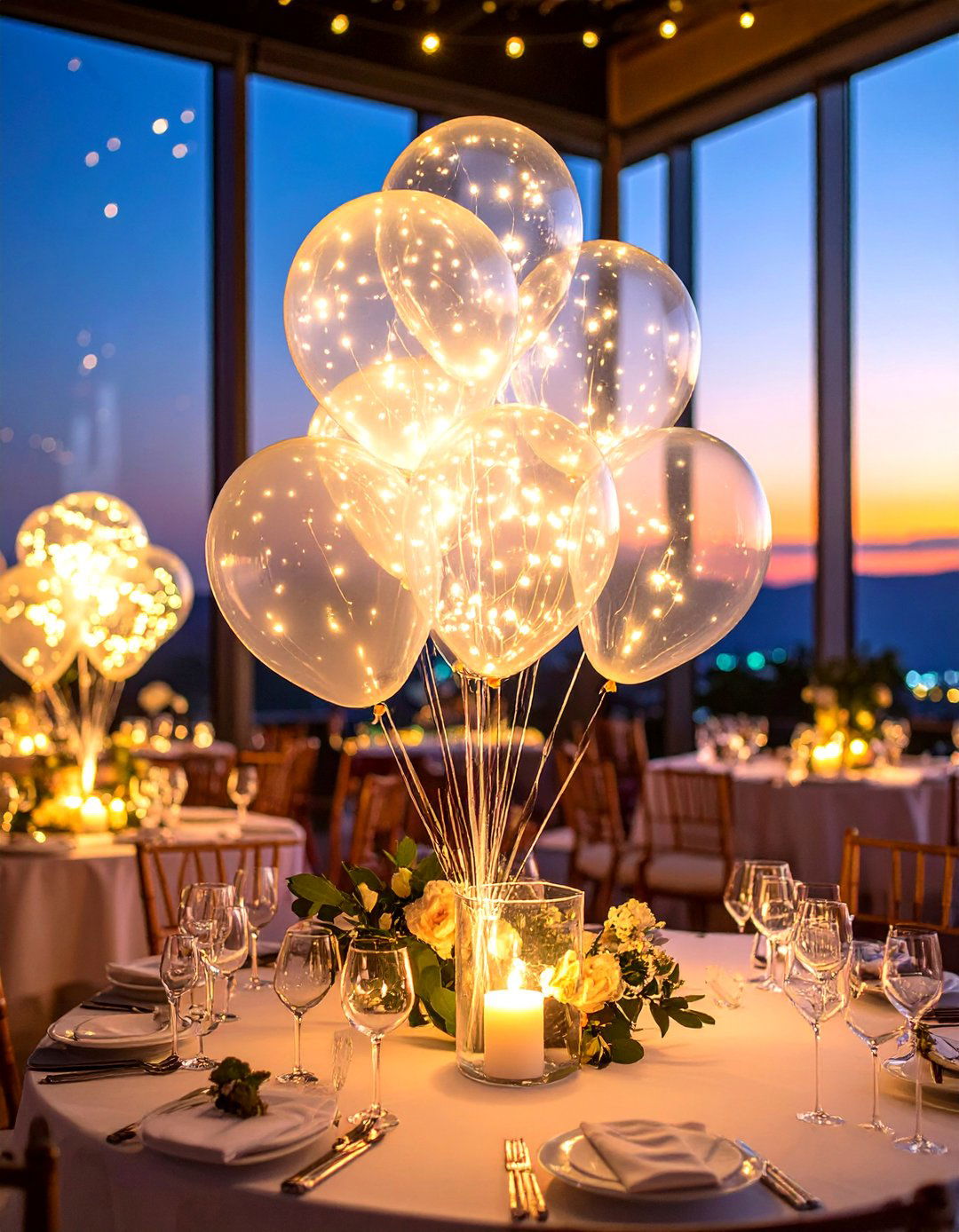 LED Light Balloon Centerpiece - 25 Balloon Centerpiece Ideas for Any Celebration