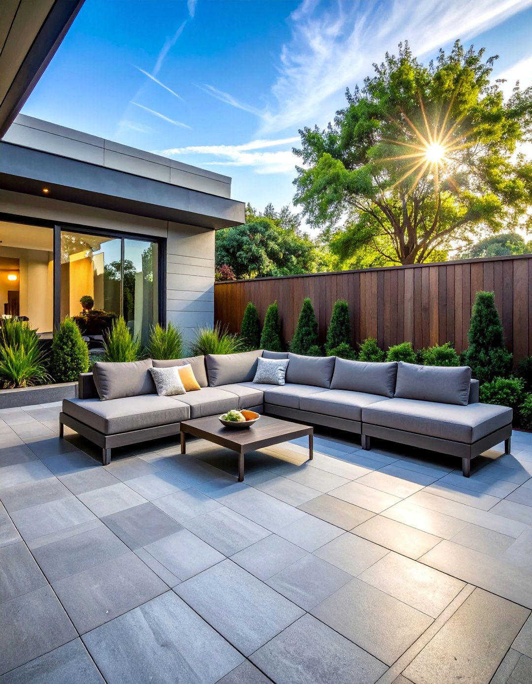 Large Format Modern Paver Patio - 40 Beautiful Paver Patio Ideas for Outdoor Living