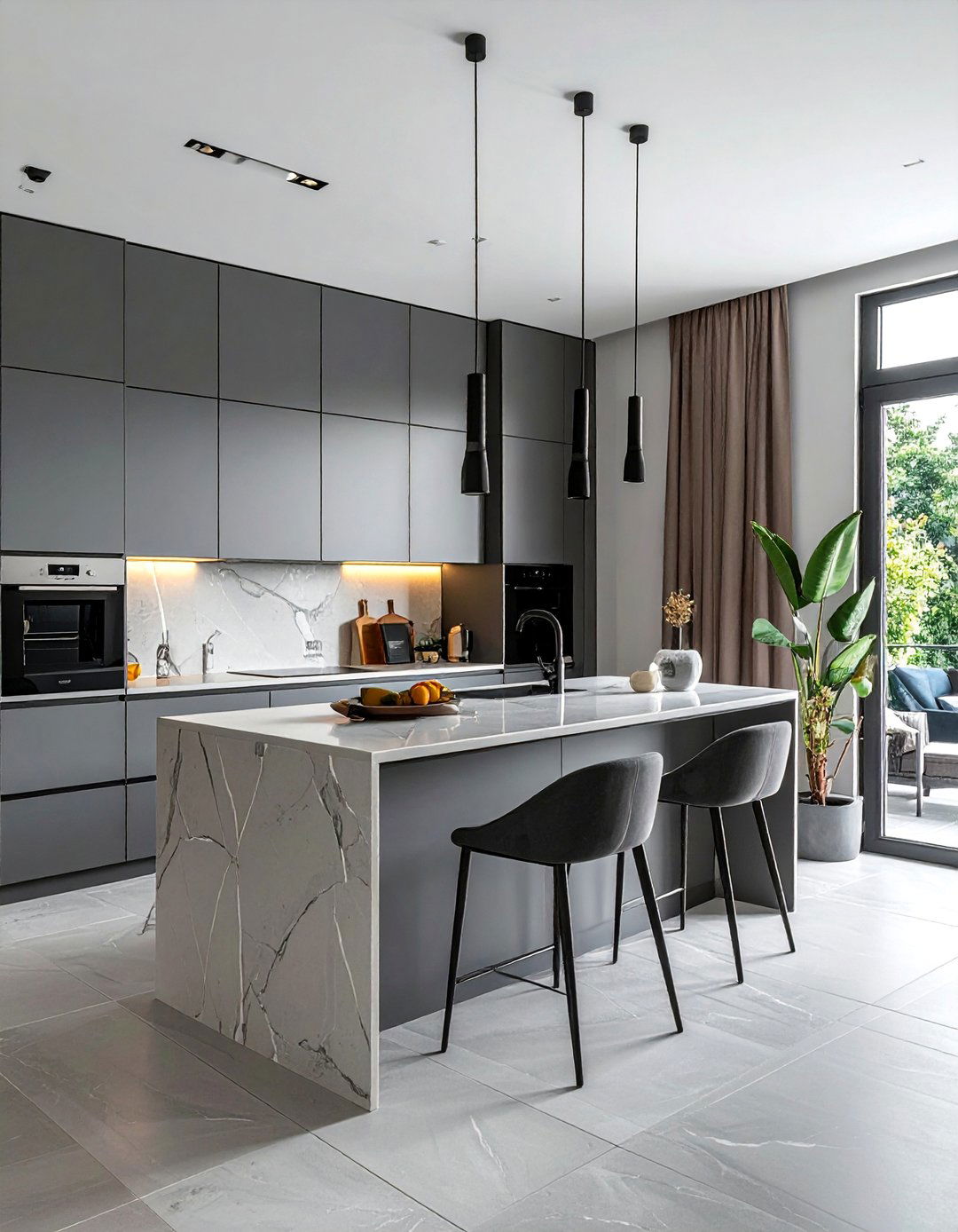 Large Format Tile Kitchen Design - 25 Dream Kitchen Ideas for Your Modern Home