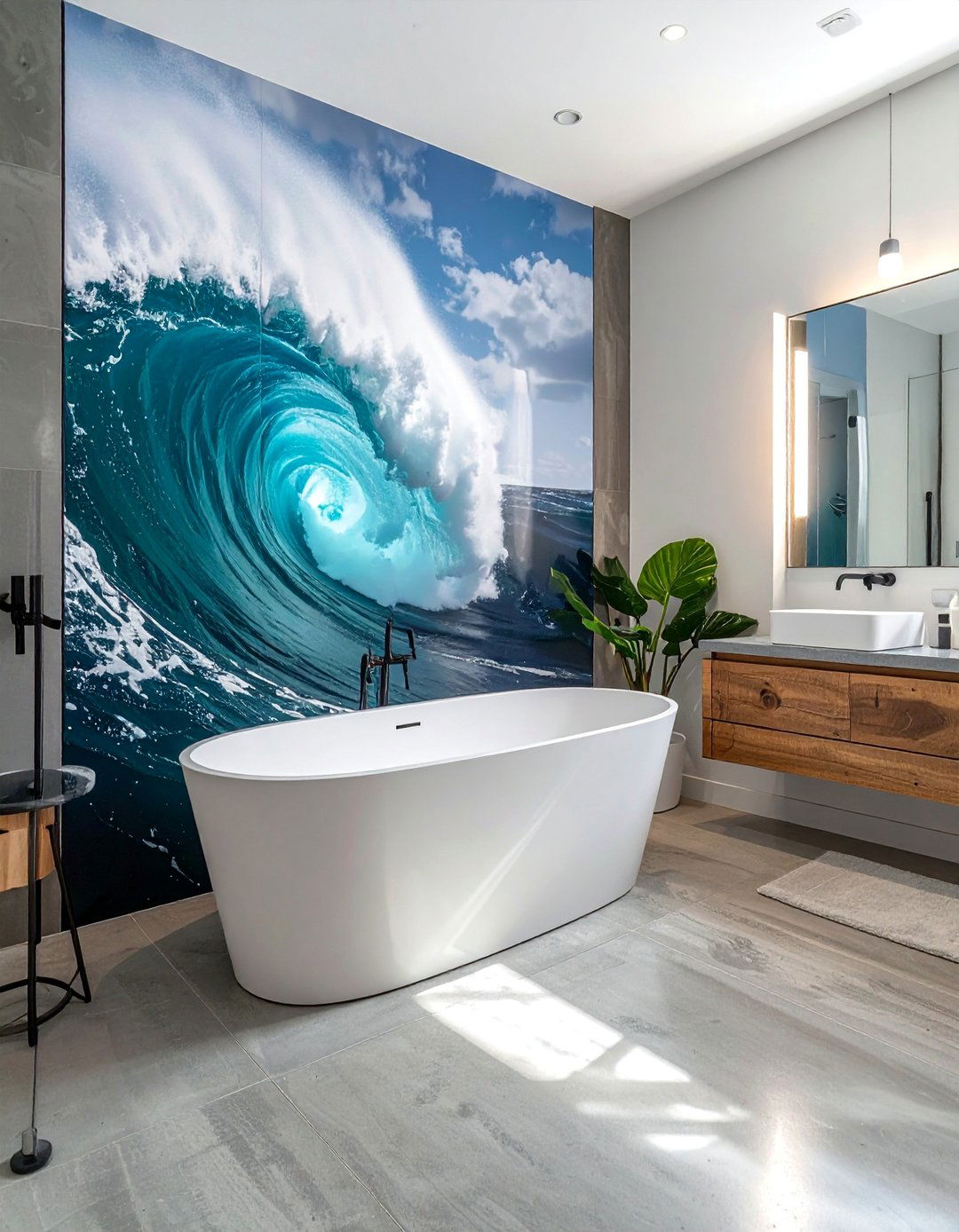 Large Scale Statement Bathroom Art - 25 Bathroom Art Ideas to Enhance Your Space's Aesthetic