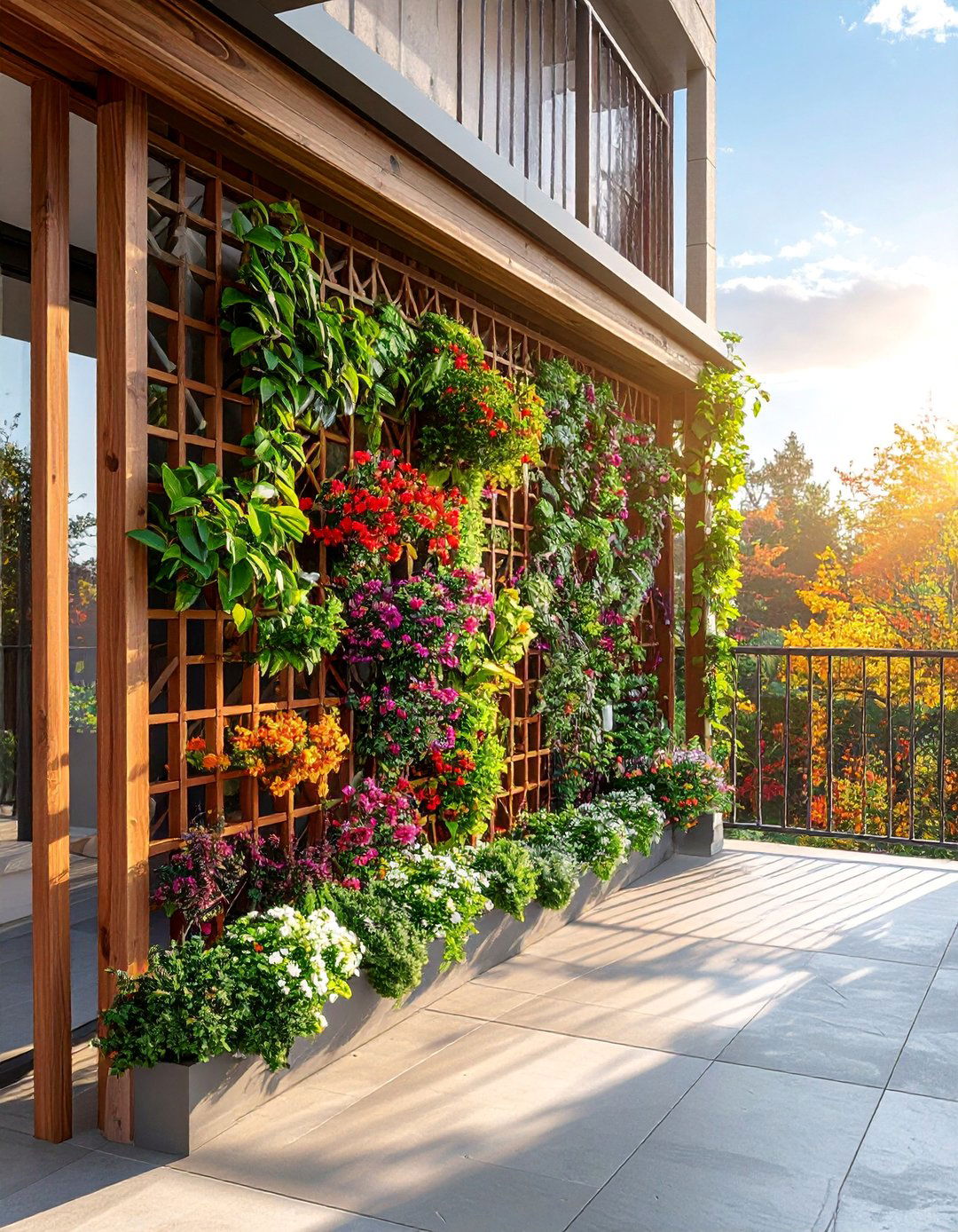 Lattice Screen with Vines - 20 Second Story Balcony Ideas for Stunning Views