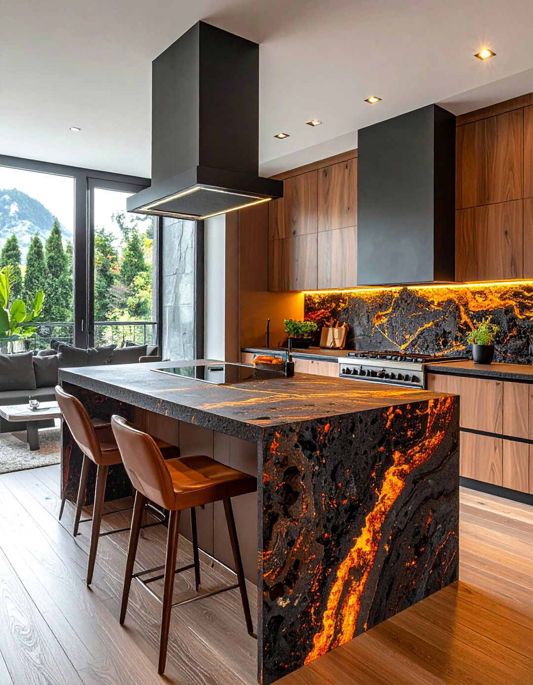 Lava Stone Volcanic Appeal - 40 Kitchen Countertop Ideas for Modern Homes
