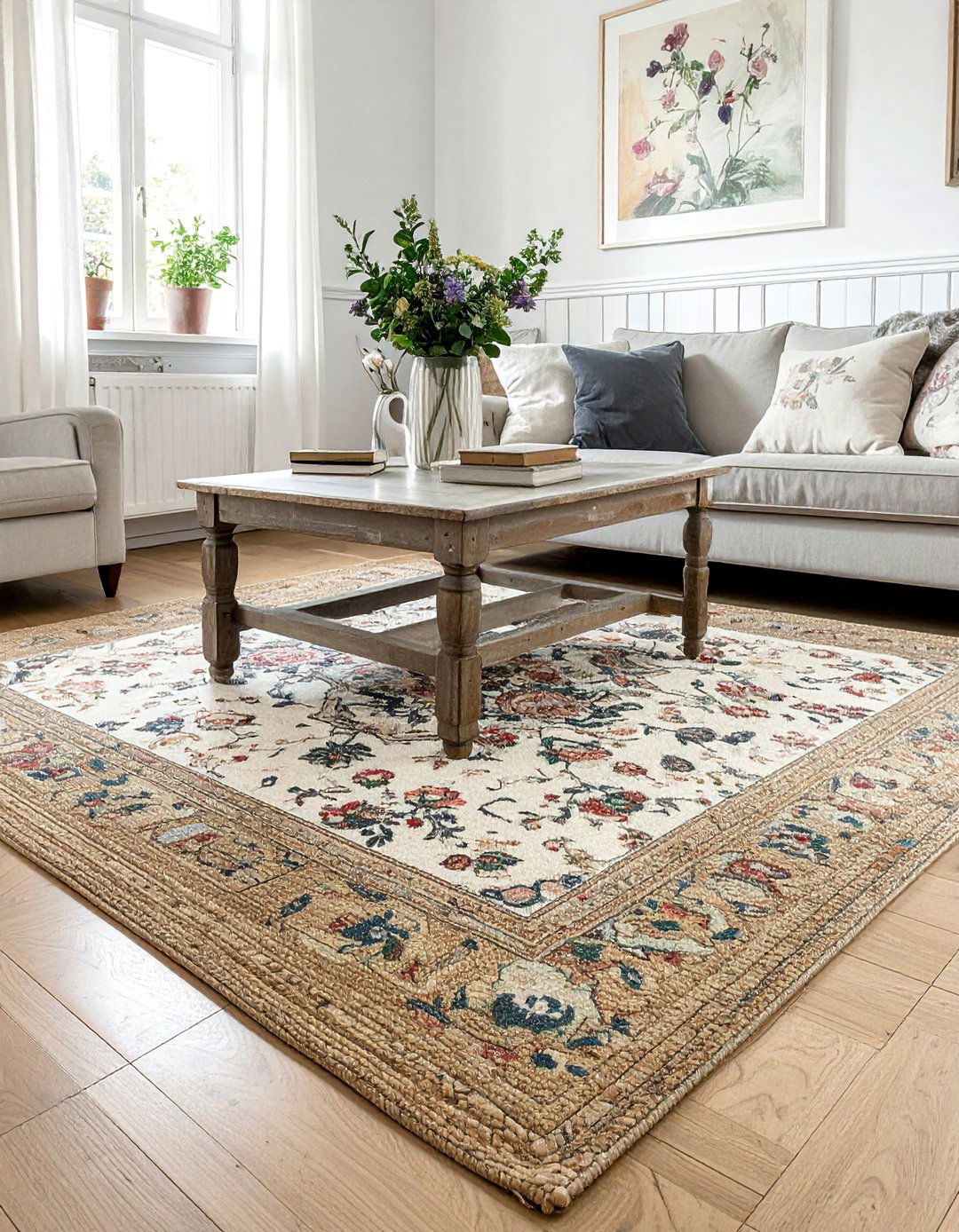 Layered Area Rugs - 40 French Country Living Room Ideas for a Cozy Space