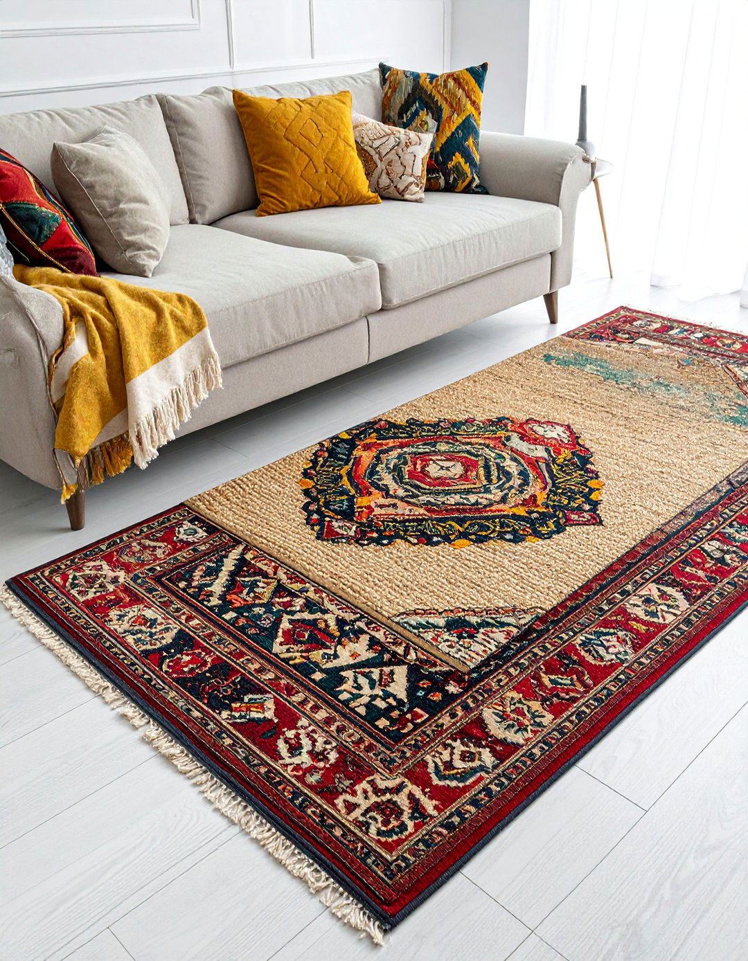 Layering Rugs with Divergent Patterns and Textures - 25 Eclectic Interior Design Ideas for Unique Spaces