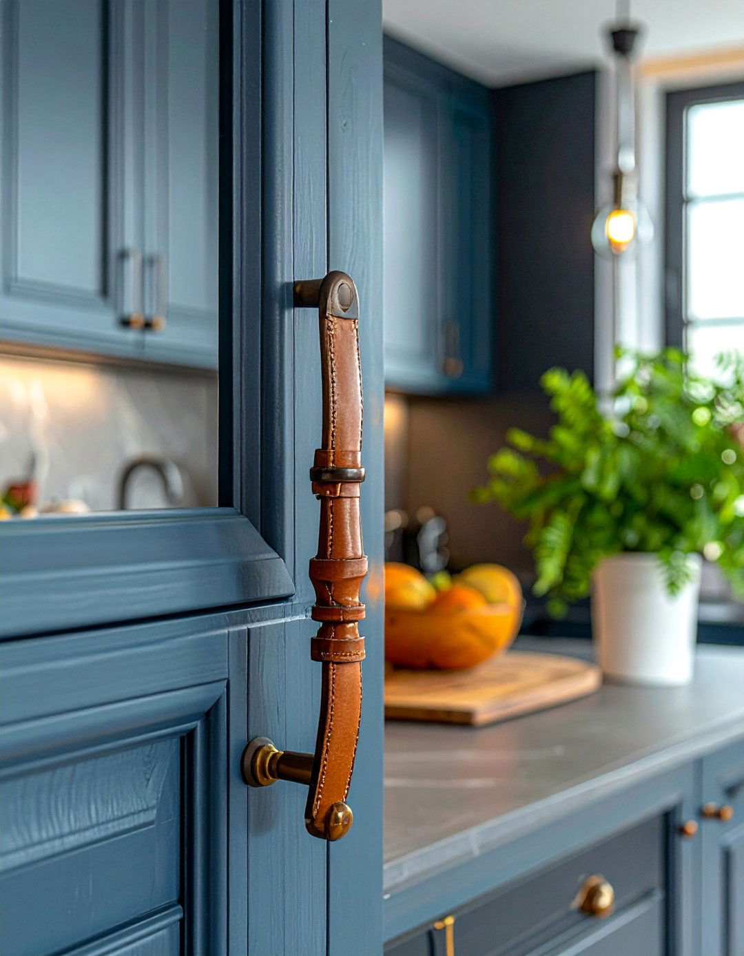 Leather Wrapped Handles - 40 Kitchen Cabinet Hardware Ideas to Elevate Your Design