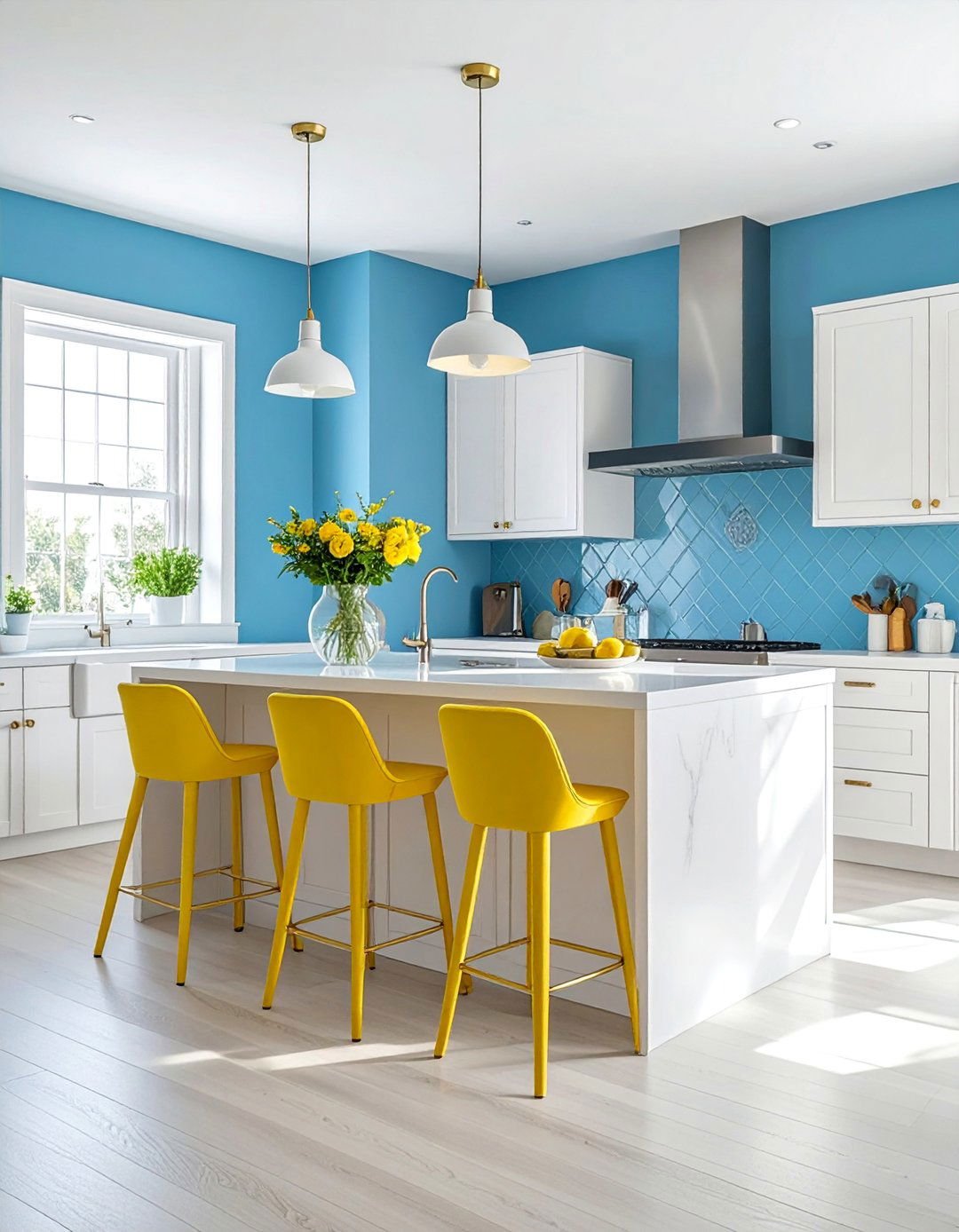 Lemon Zest and Sky Blue Palette - 40 Warm Color Palettes for Every Room in the House
