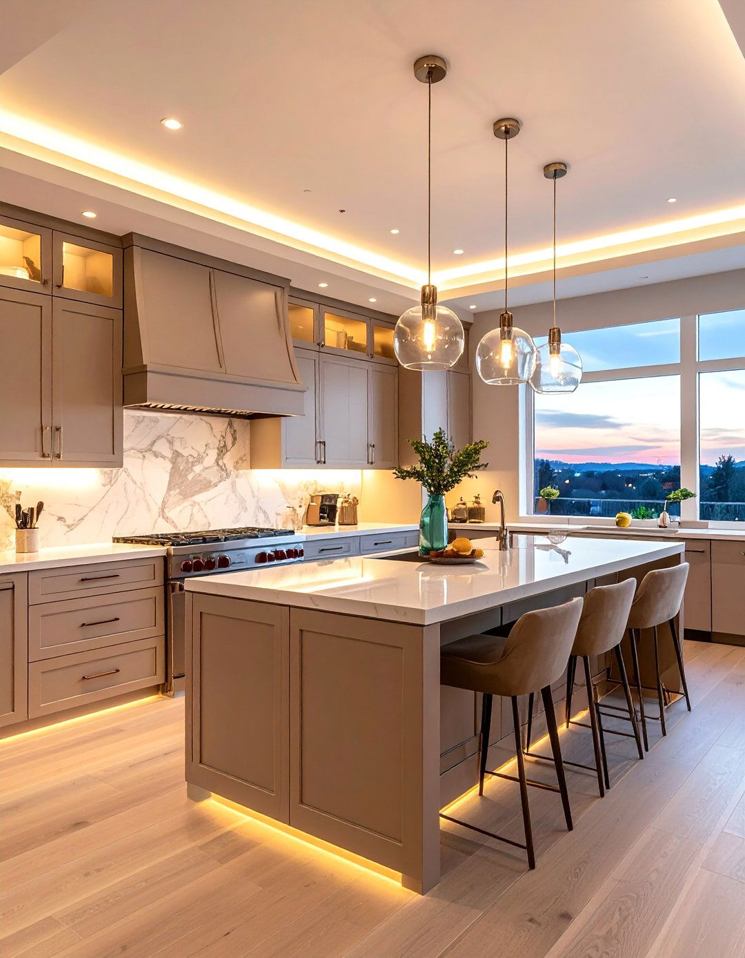 Lighting a Cashmere Kitchen Effectively - 20 Cashmere Kitchen Ideas for a Soft, Luxurious Look
