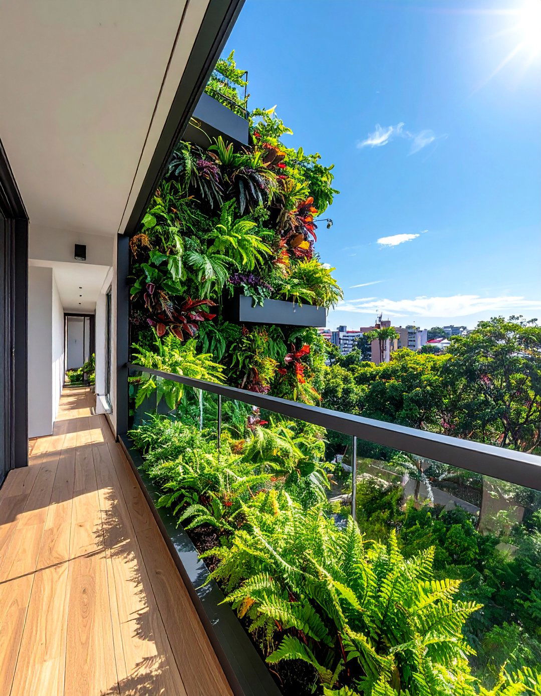Living Wall Panel Balcony Garden - 40 Creative Balcony Garden Ideas for Small Spaces