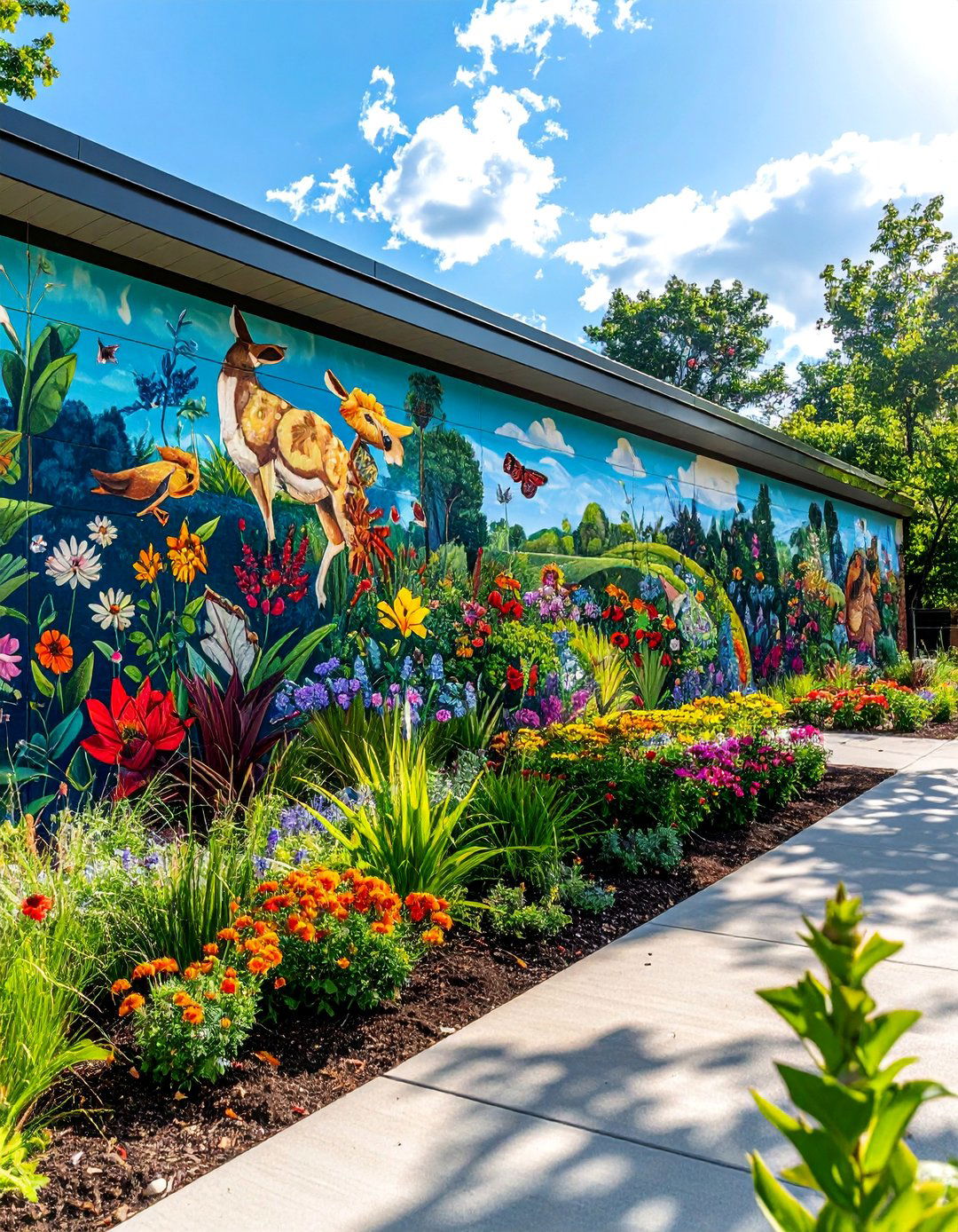 Local Flora and Fauna School Mural - 30 Creative School Mural Ideas to Inspire Students