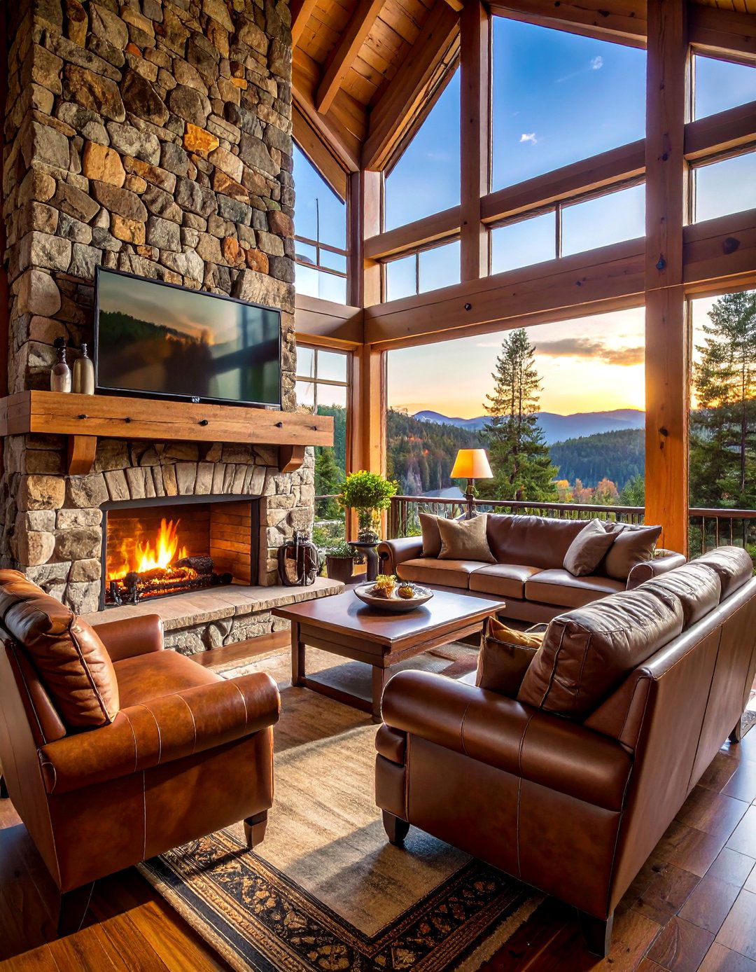 Lodge Style Fireplace Sunrooms - 30 Sunrooms With Fireplaces for Cozy Living