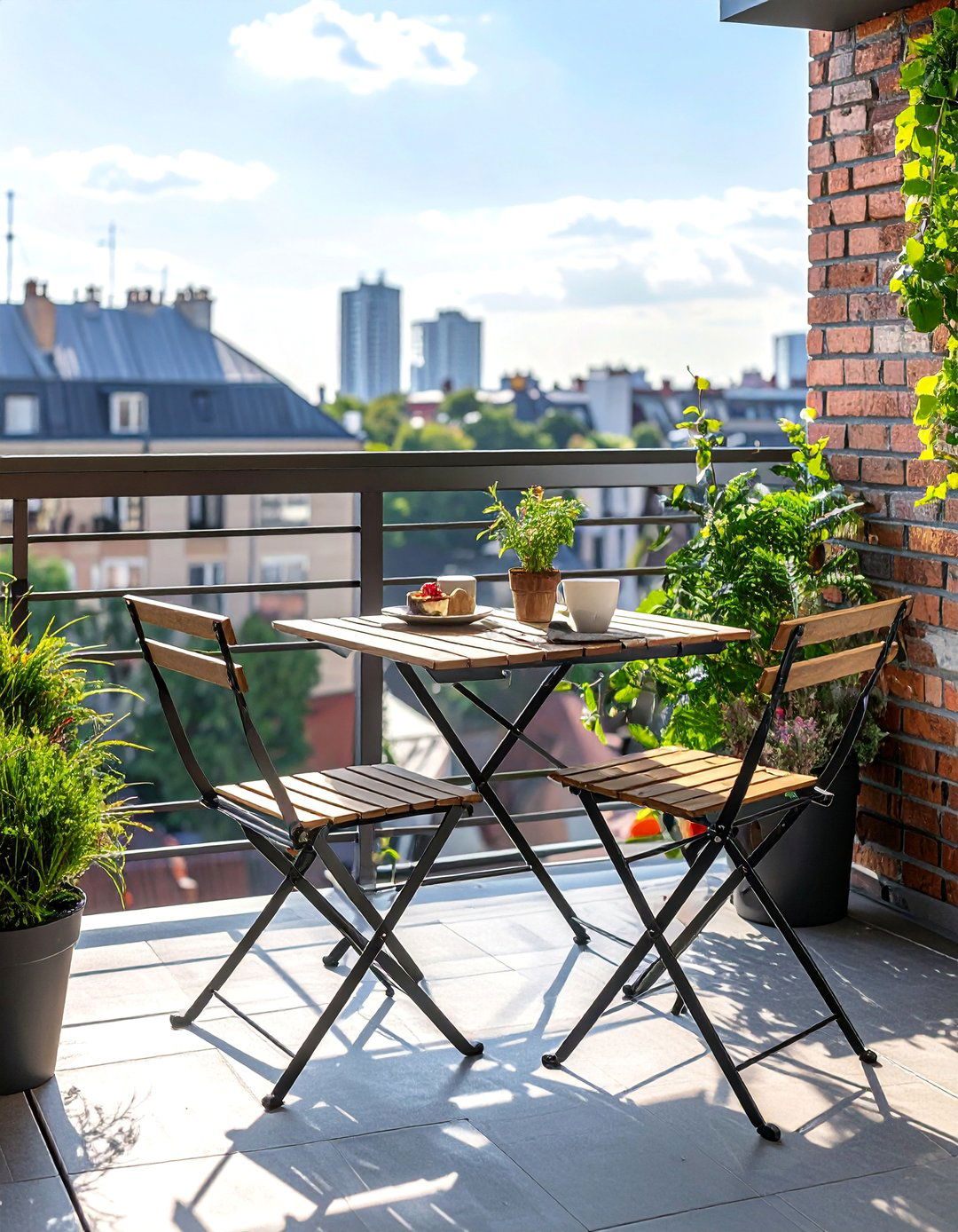 Loft Balcony with a Fold Down Dining Table - 20 Loft Balcony Ideas to Maximize Your Urban Space