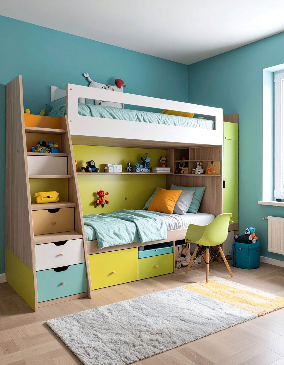 Loft Bed Storage Integration - 40 Toy Storage Ideas to Keep Your Home Organized