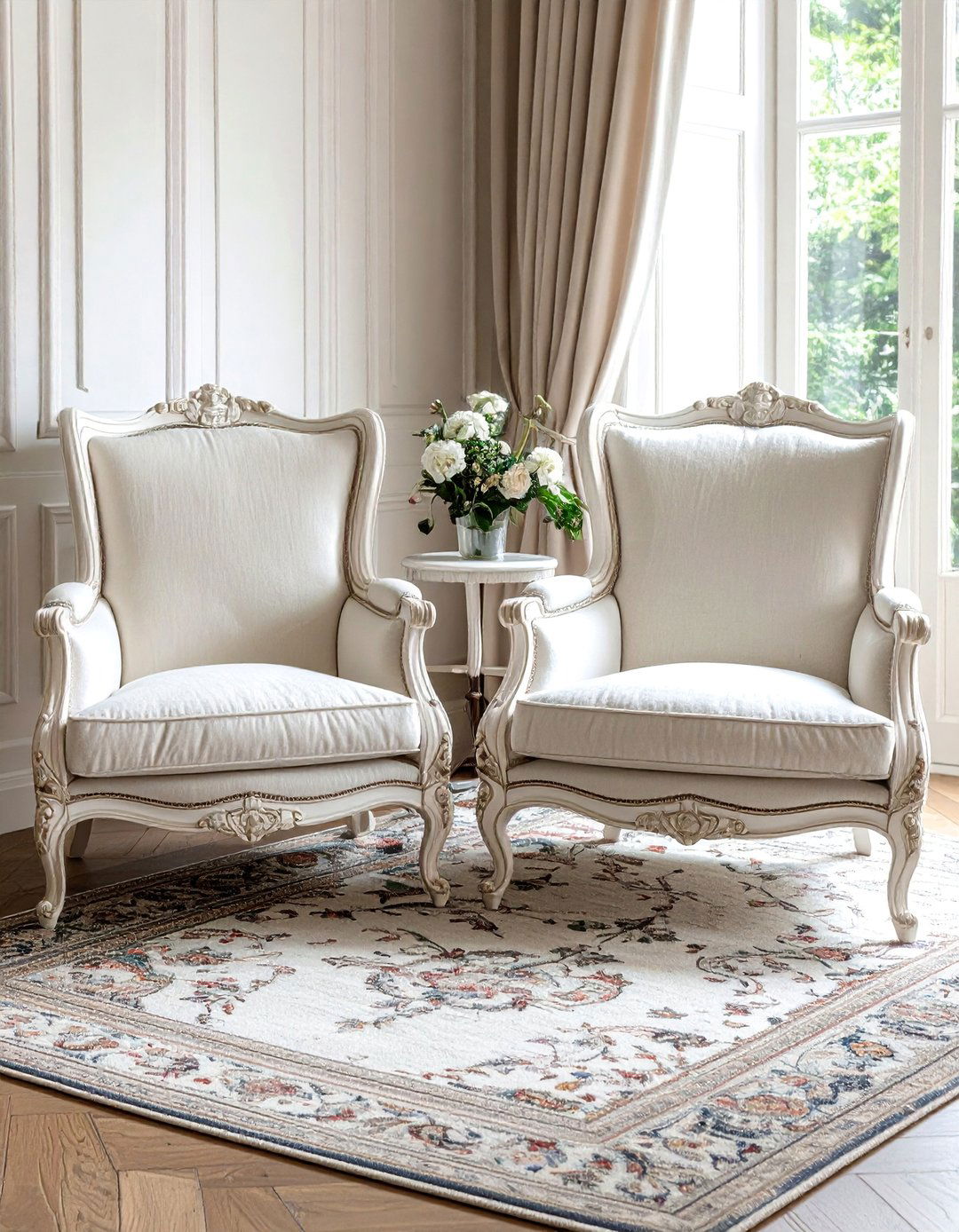 Louis XVI Bergere Chairs - 40 French Country Living Room Ideas for a Cozy Space