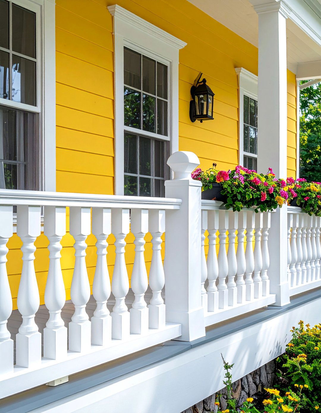 Low Maintenance Vinyl Front Porch Railing - 25 Front Porch Railing Ideas for Curb Appeal