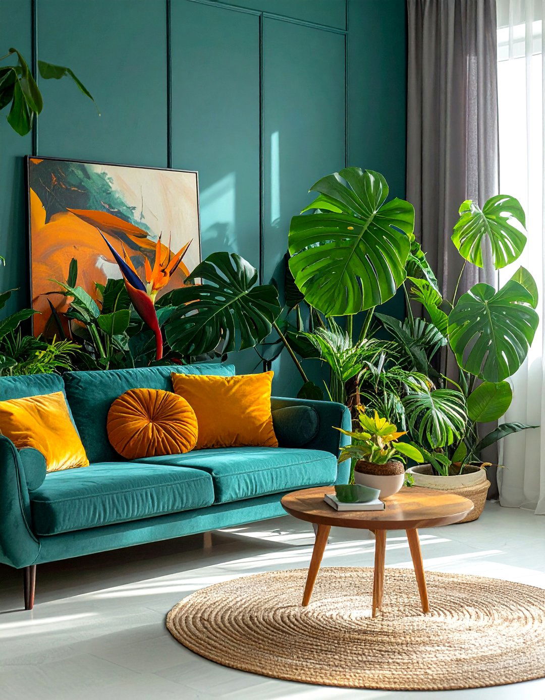 Lush Indoor Plants for a Jungle Vibe - 25 Tropical Living Room Ideas for a Relaxing Vibe