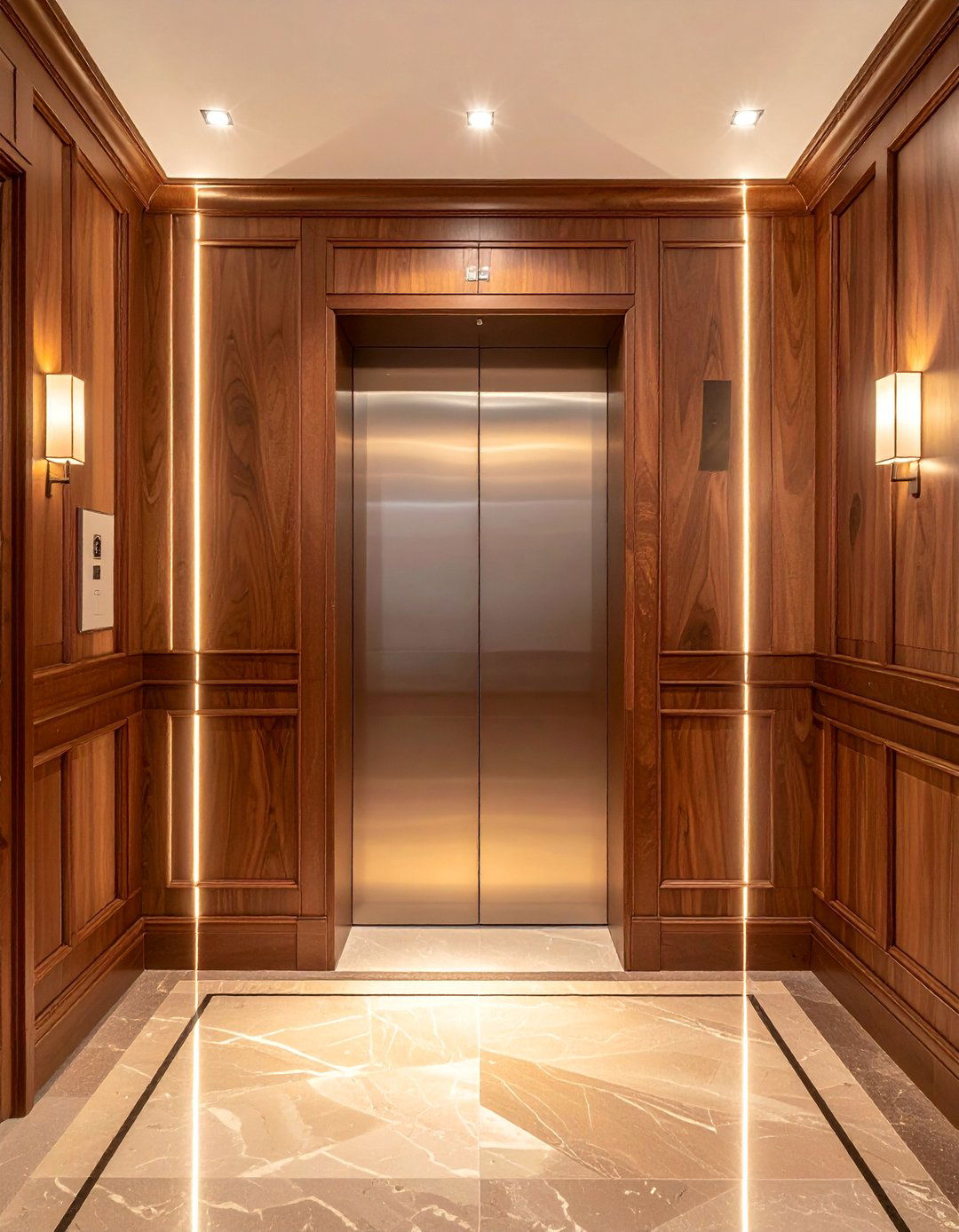 Luxury Wood Paneling - 25 Elevator Design Ideas for Modern Homes
