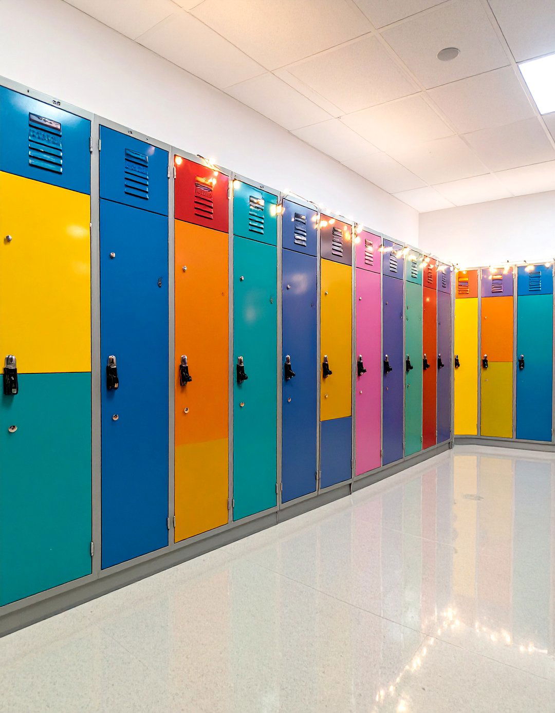 Magnetic Photo Gallery Wall - 30 Locker Decor Ideas for Stylish and Functional Spaces