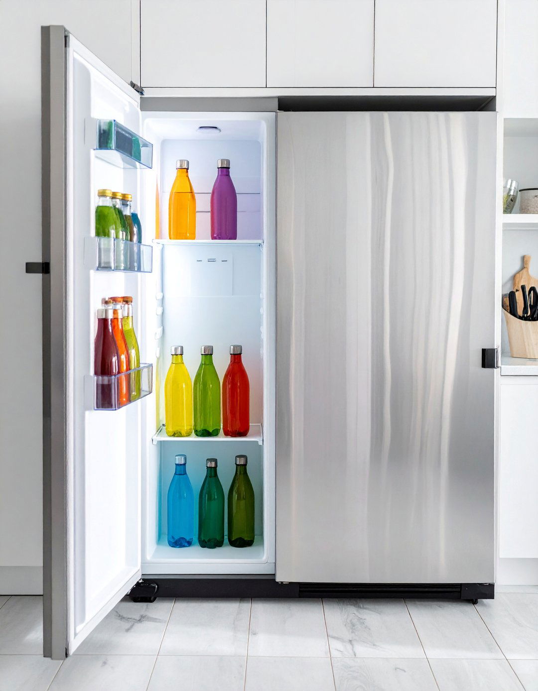 Magnetic Refrigerator Side Storage - 15 Water Bottle Storage Ideas for Organized Spaces