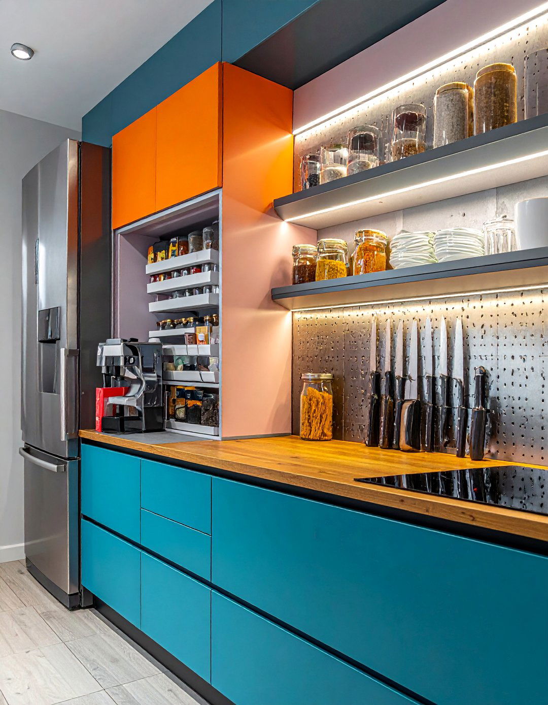 Magnetic Storage Solutions - 40 Small Kitchen Ideas for Efficient and Stylish Spaces