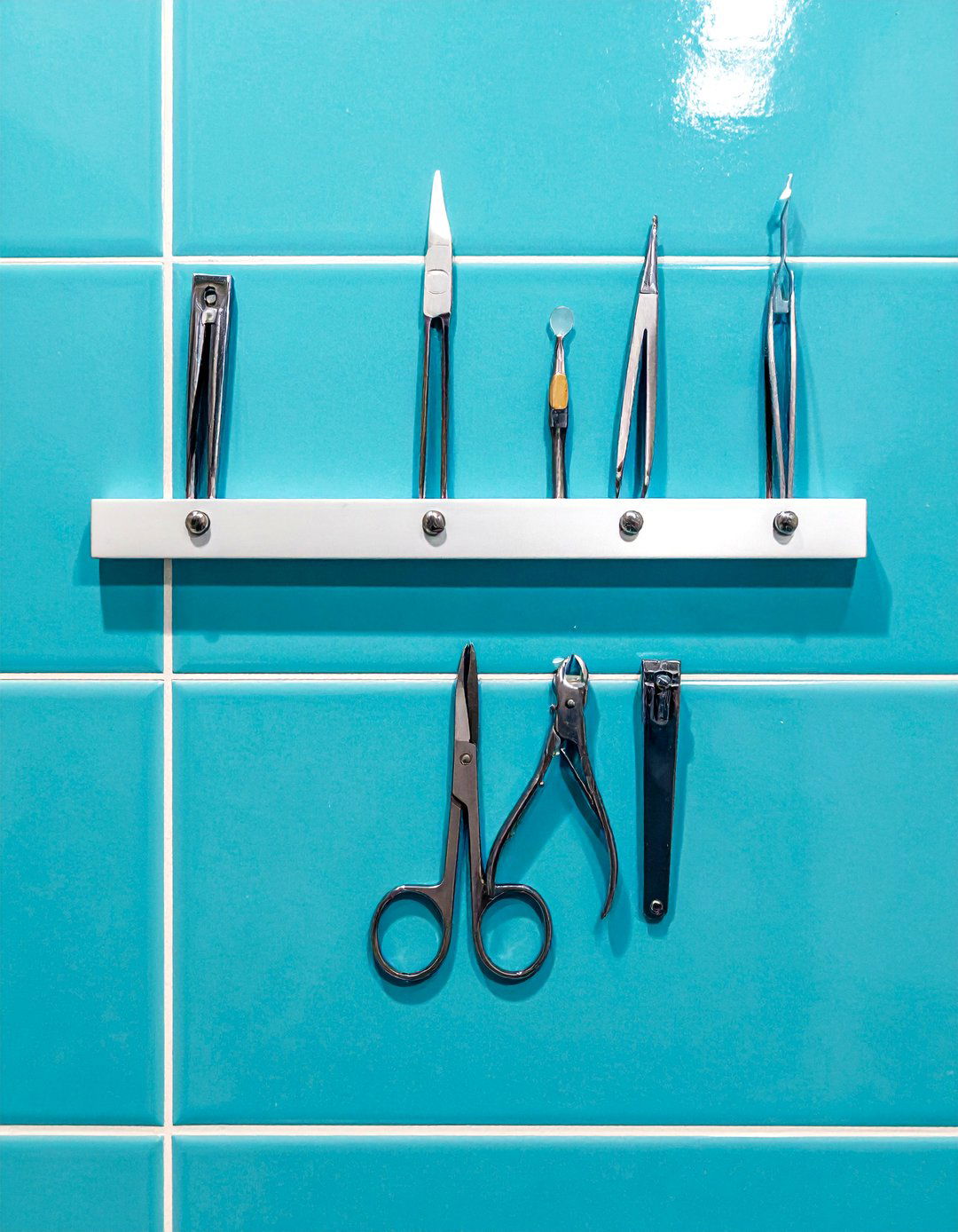 Magnetic Strip Tool Organization - 40 Bathroom Organization Ideas for Clutter-Free