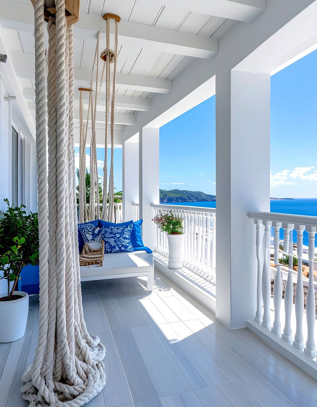 Marine Rope Balcony Divider - 20 Balcony Divider Ideas for Privacy and Style