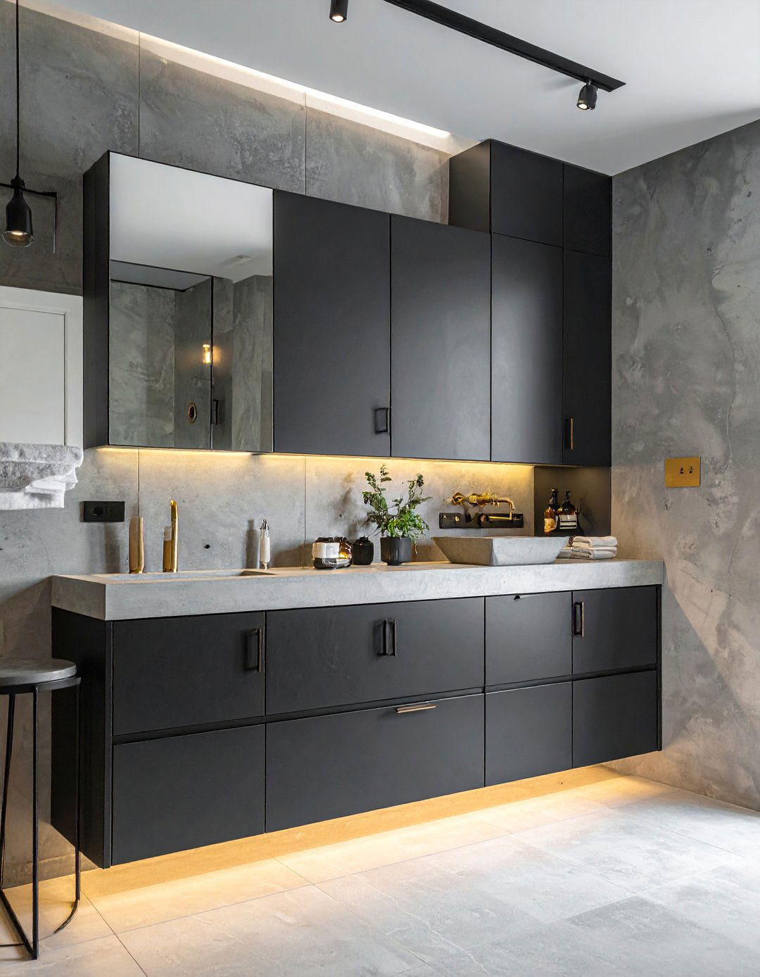 Matte Black Bathroom Cabinets - 25 Bathroom With Black Cabinets Ideas for a Bold Look