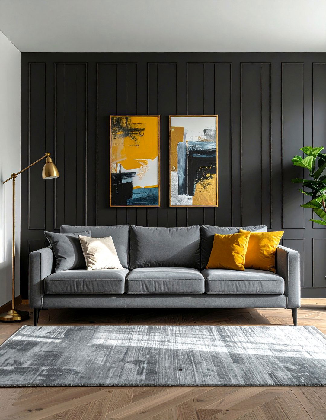 Matte Black Vertical Shiplap Accent Wall - 40 Shiplap Accent Wall Ideas for Modern Home Decor