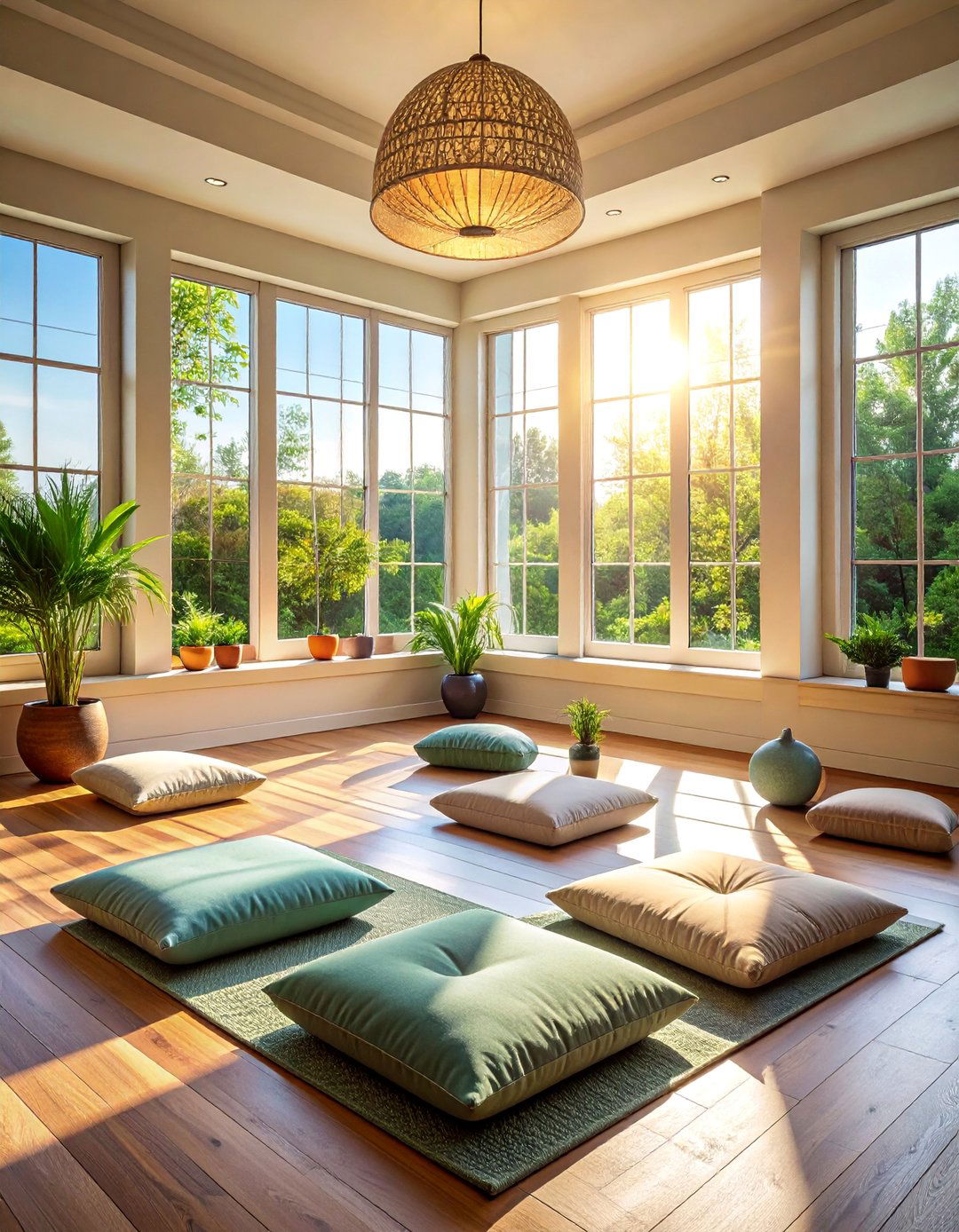 Meditation and Yoga Bay Window Space - 40 Bay Window Ideas to Brighten Your Home