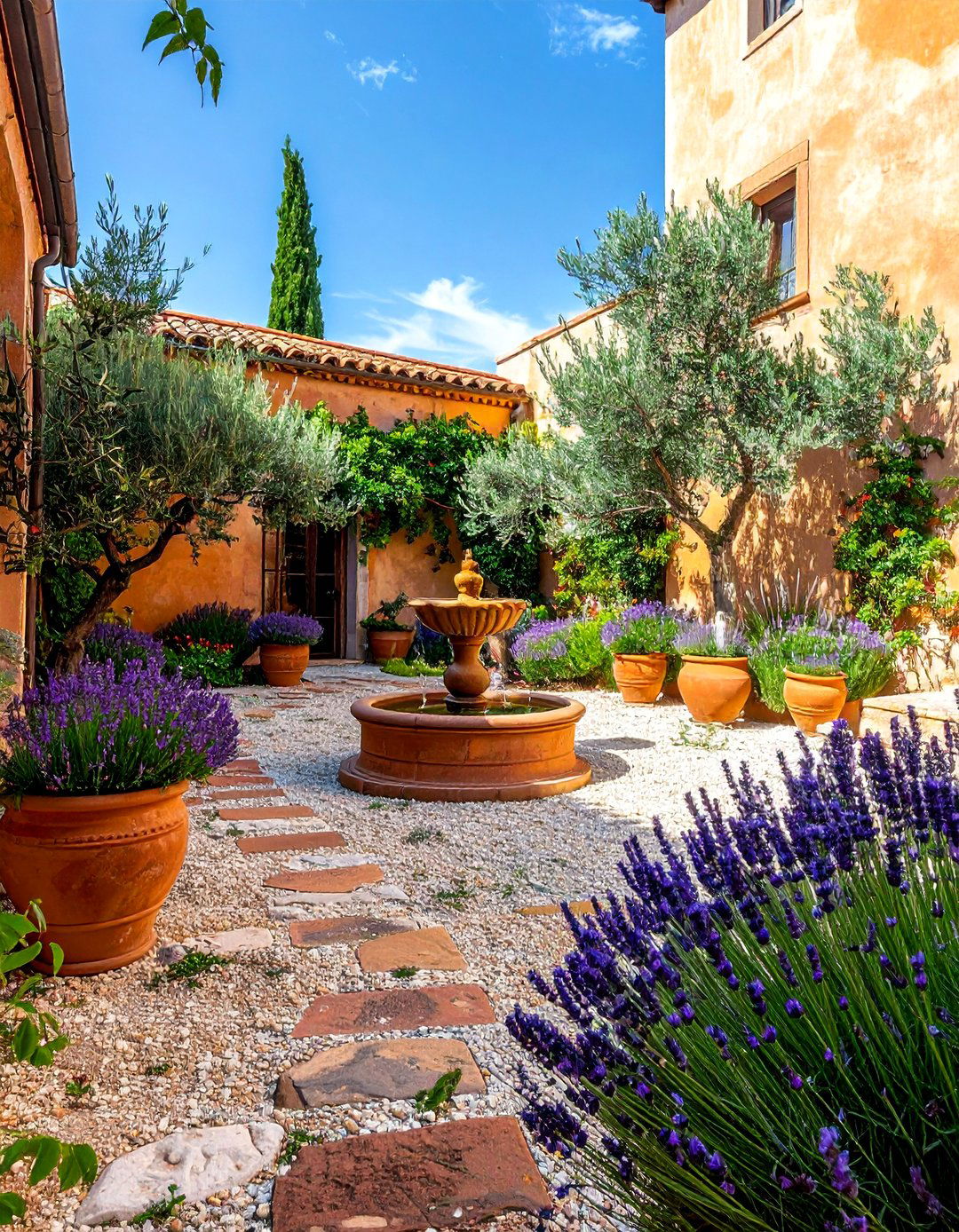 Mediterranean Courtyard Gardens - 40 Beautiful Gardens to Inspire Your Outdoor Space