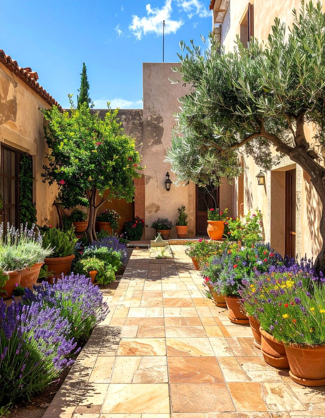 Mediterranean Courtyard Styles - 40 Small Backyard Landscaping Ideas for Big Impact