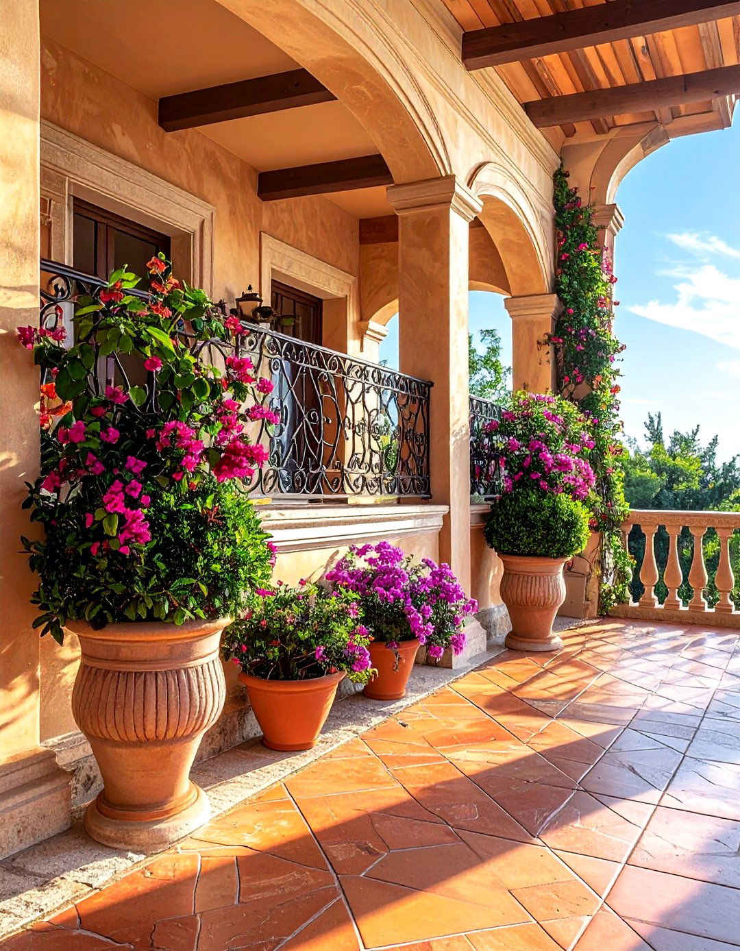 Mediterranean Wrought Iron Balcony - 20 Mansion Balcony Ideas for a Luxurious View