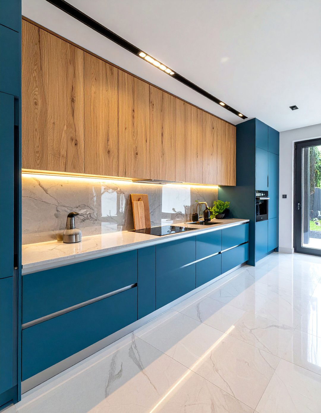 Metal Accent Strip Details - 40 Kitchen Backsplash Ideas for White Cabinets